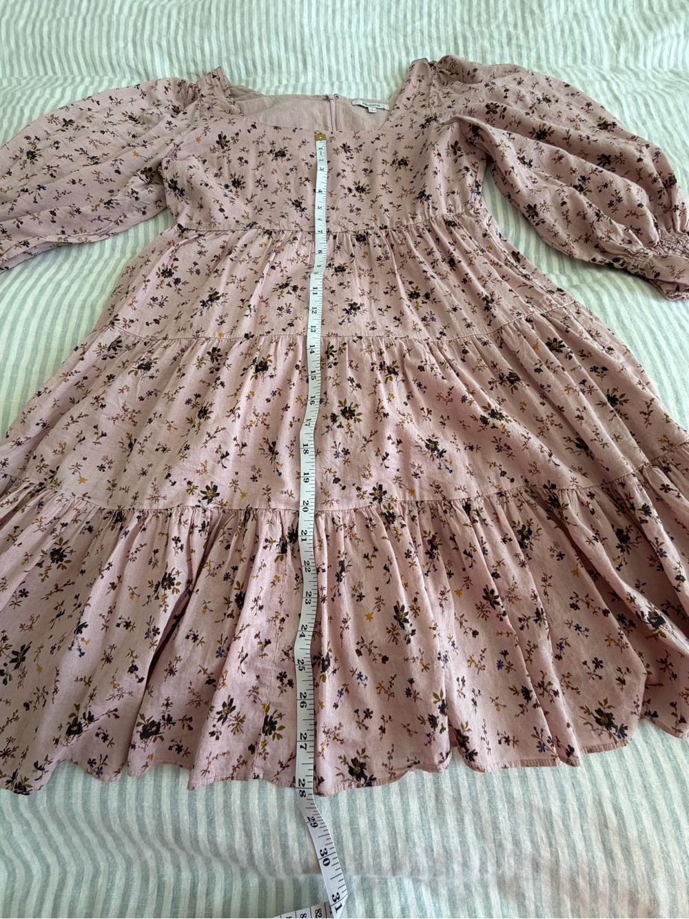 Madewell Pink Floral Puff Sleeve Dress - Picture 6 of 9